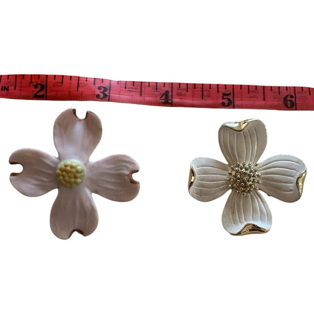 Gerrys White Gold Dogwood Flower Brooch Unbranded Brooch 16$